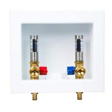 Apollo 1/2 in Washing Machine Outlet Box With Hammer Arrestors APXBOXWMWH