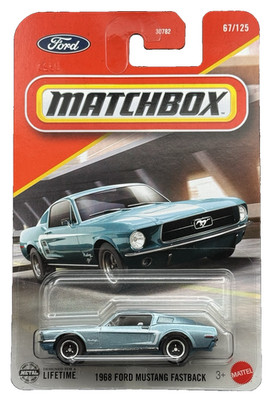 Matchbox 2025 MBX Team Ford 67/125 Blue 1968 Ford Mustang Fastback