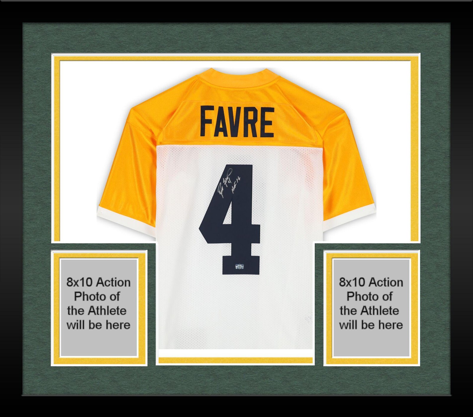 Brett Favre Autographed Signed Green Bay Packers Framed Packers Mitchell & Ness 1994 Legacy Jersey w/Hof Insc 