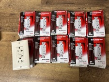 Lot of 10- P&S  20 amp 2095-LA GFCI Tamper-Resistant Outlets, (LIGHT ALMOND)