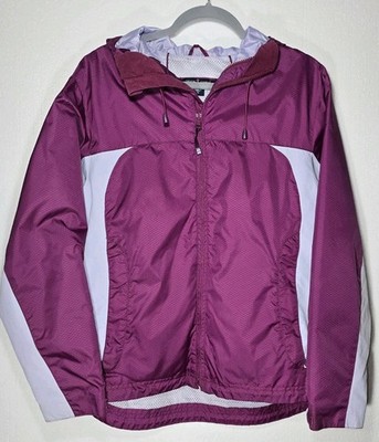 Devon & Jones Women s Hooded Windbreaker Jacket Size M GUC Athletic Outdoor  ️