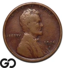 1914-D Lincoln Cent Wheat Penny, Choice VF++ Avidly Pursued Key Date!