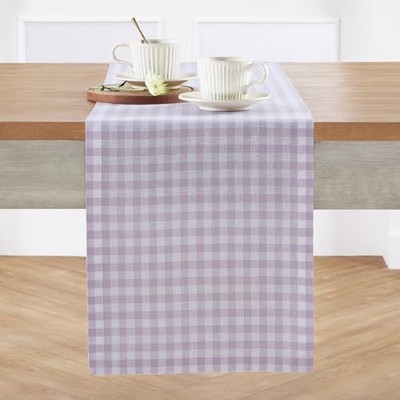  Linen Table Runner 120 Inches Long - 100% Pure Linen 14 x 120 Inch Lilac