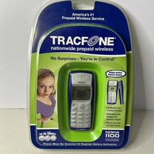 New Sealed NOKIA 1100 Digital Tracfone Vintage Cell Phone Rare 2006