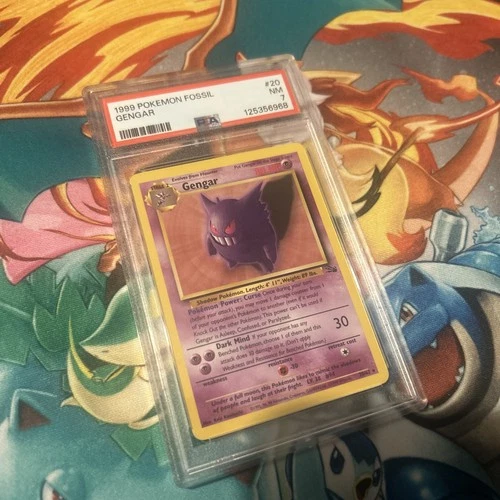 1999 Gengar Non-Holo 20/62 Fossil Set Unlimited Rare WOTC Pokemon TCG NM PSA 7