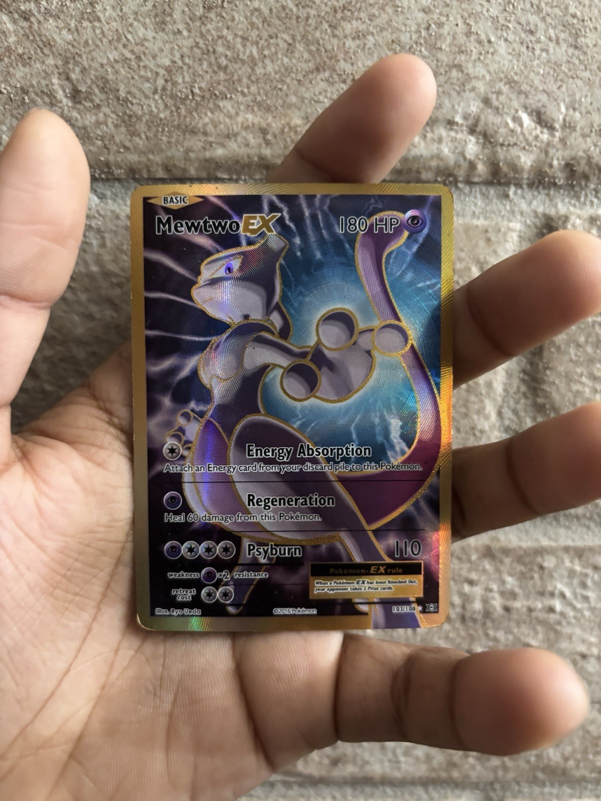 Pokémon TCG: Mewtwo EX 103/108 XY Ultra Rare Full Art Holo - XY Evolutions - NM