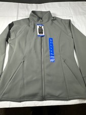 32 Degrees Heat Womens Active Wear Jacket Full-Zip Castor Gray L NWT 2710