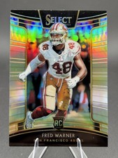 2018 Select Silver Fred Warner Prizm #35 49ers RC Rookie Card. rookie card picture