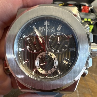Invicta Reserve Akula Men's Swiss Quartz Chronograph 52mm Gray Silicone 200m