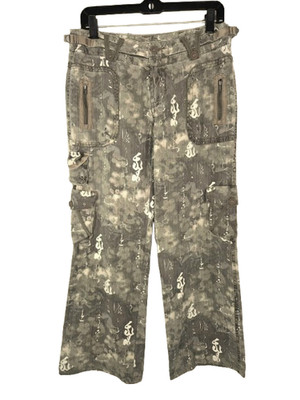 Da Nang Silk Blend Cargo Pants S Grunge Asian Oriental Skater Y2K Opium