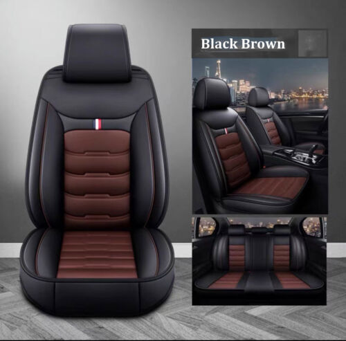 For Jeep Car Seat Covers Full Set Front & Rear Car Seat Cushion PU Leather Cover - Photo 1 sur 45