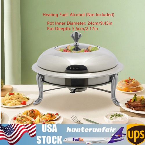Stainless Steel Stove Countertop Dining Stove Round Stove without Ears 24 cm