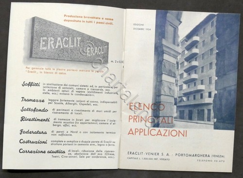 Bauprospekt - ERACLIT - Hauptverwendungsliste - Aufl. 1934 - Bild 2 von 5