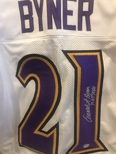 Earnest Byner autographed signed jersey White NFL Baltimore Ravens PSA COA