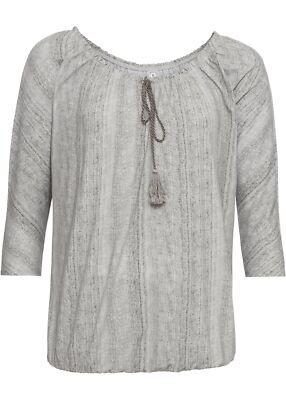 Fledermausshirt in Jeansoptik Gr. 36/38 Dunkelgrau Washed Tunika Top Bluse Neu*