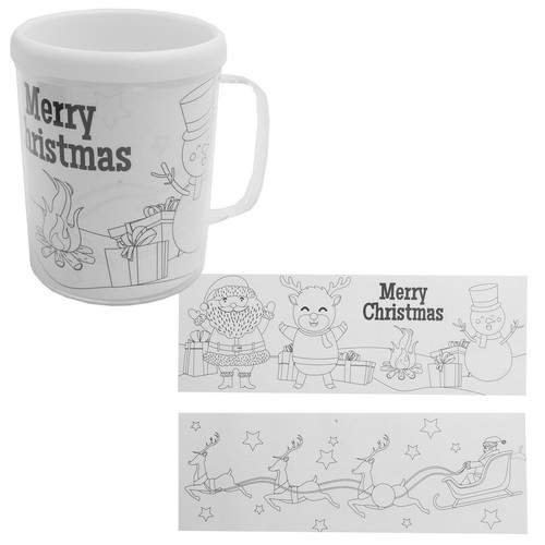 Baker Ross Design a Mug, For Kids To Paint, Decorate and Personalise for Arts and Crafts Activities (Pack of 2) , Assorted , E6817