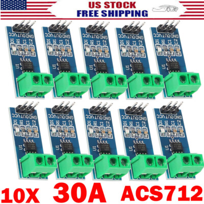 10PC New Design 30A Range Current Detect Sensor Modules ACS712 For  USA