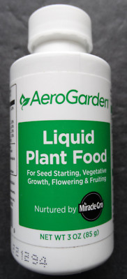 Aerogarden Liquid Plant Food Nutrients 3oz. Hydroponics Nutrients