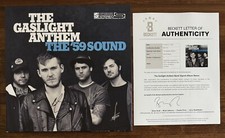 BAND SIGNED Gaslight Anthem The ‘59 Sound Blue Marbled Vinyl LP Beckett BAS COA