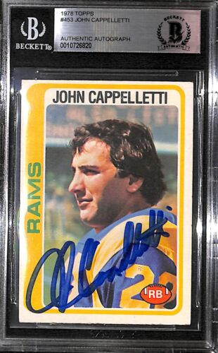 John Cappelletti Signed 1978 Topps Rams Football Card 453 BAS Beckett COA Auto'd - Picture 1 of 12