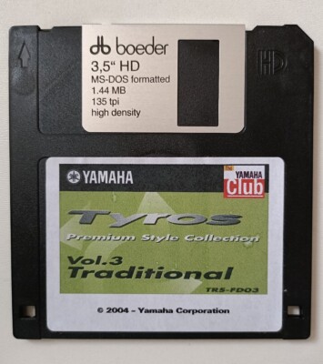 Tyros Premium Style Collection - Vol 3. Traditionelle Yamaha Club Diskette