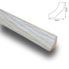 Light Grey Grain Scotia Beading Laminate 10 x 2.4m lengths Edging Trim Quadrant