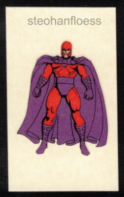 1996 Fleer Skybox Marvel Vision Temporary Mini Tattoo #8 Magneto 1.5'' by 2.5'' A