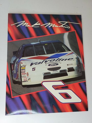 RARE NASCAR Mark Martin and Sterling Marlin 1994 3 Hole Folders, UNPUNCHED - Picture 2 of 11
