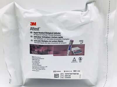 3M Attest 1292 Rapid Readout Biological Indicator - Box Of 50, Expires 12/31/2018