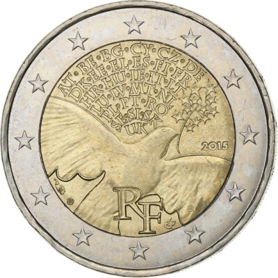France, 2 Euro, 2015, Paris, Bimétallique, TTB+ - Photo 1/2