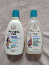 Aveeno Kids Curly Hair Shampoo Conditioner 12 FlOz Ea Tear-free Hypoallergenic
