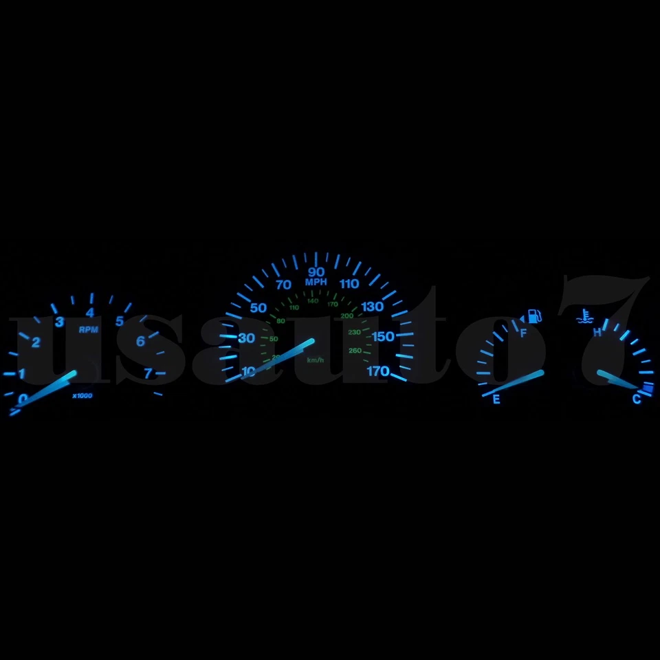 Dash Instrument Cluster Gauges AQUA BLUE LED LIGHT KIT Fits 97-03 Jaguar XK8 XKR Foto 2 de 4