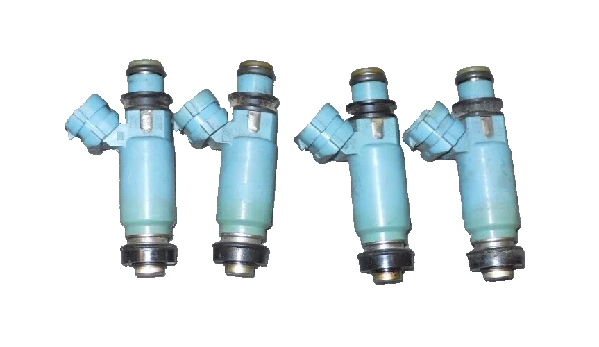 Juego de 4 inyectores de combustible Subaru Impreza WRX 2002-05 alimentación superior OEM P/N 16611AA521 Foto 3 de 3