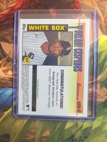 Yoelqui Cespedes Chrome Prospect Auto, 2021 Bowman Heritage, White Sox - Picture 6 of 6