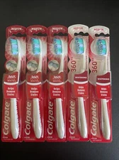5x Colgate 360 Optic White Toothbrush Medium Bristles New