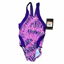 NWT Nike Size 20 Girls 5 One Piece Swimsuit Geometric Pattern choose Color