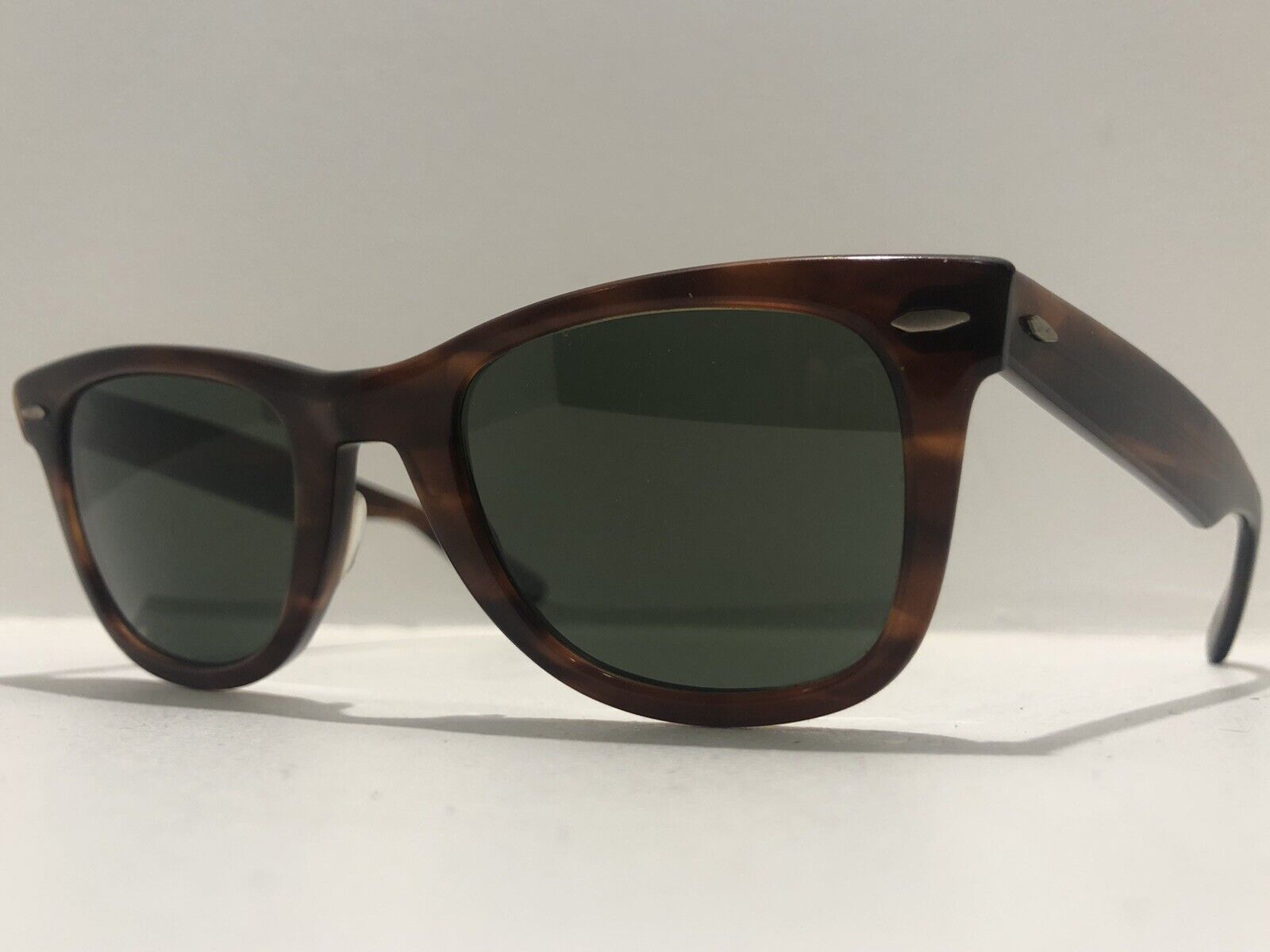 Vtg 60s 70s B&L 5024 Ray-Ban USA Wayfarer Mock Tortoise thick Frame  Sunglasses