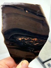 Tri-flow Sheen/Lace Obsidian Slab Lapidary Cabbing Knapping Combo ship avail