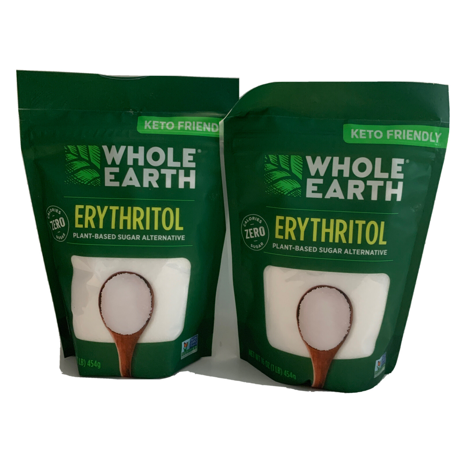 Whole Earth Sweetener Co 100 Erythritol Sweetener 1 Pound Bag Keto x2