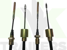 2 x 1430mm Alko Trailer Brake Cables, 26mm Cup, Long life, Threaded end, ALKO