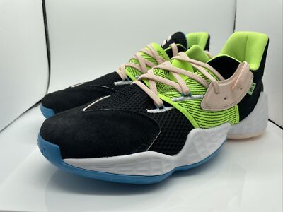 Adidas Harden GCA Mens Low Basketball Shoes Sz Black Lime Green 