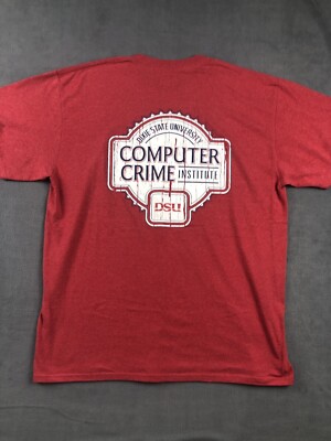 Dixie State University Computer Crime Institute T Shirt Size XL Short Sleeve Red