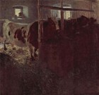 Cows in the barn - Gustav Klimt - 1900-1901, A2 Poster