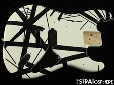 EVH Striped Series BODY Guitar Floyd Rose Route Guitar Part White & Black Stripe