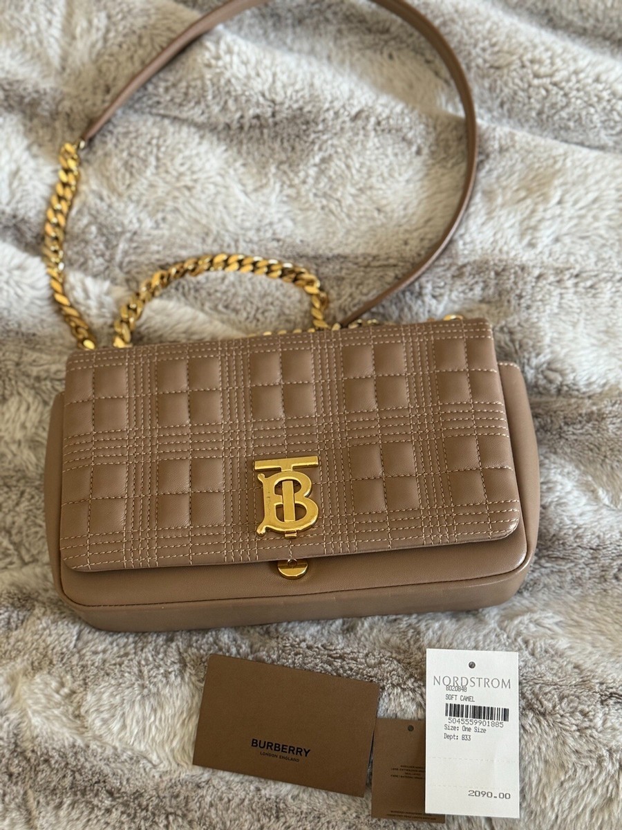 Burberry Quilted Lola Shoulder Bag Soft Camel | eBay