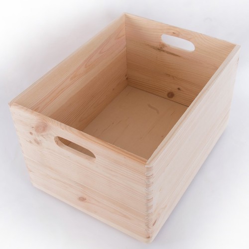 Large Wooden Storage Boxes / Plain Wood / Box with Lid / Crate Trunk Containers - 第 82/171 張圖片