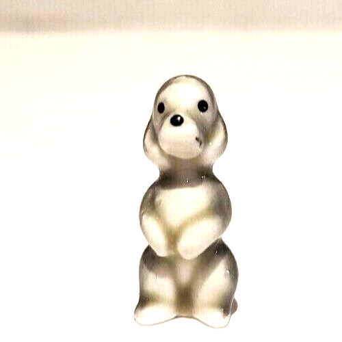 Set Of 6 Porcelain Ceramic and Stone Dogs Miniatures Dachshund Poodle - Picture 3 of 10