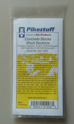 Short Sections Interlocking Concrete Block HO 1:87 SCALE LAYOUT PIKESTUFF 1006