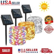 Solar Fairy Lights Outdoor, Waterproof 39Ft 100 LED Solar String Lights, 8 Modes