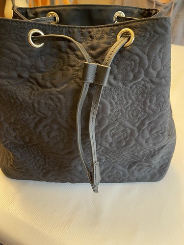 Karl Lagerfeld Paris Women’s Black Purse Backpack Floral Quilted EUC - 第 6/12 張圖片